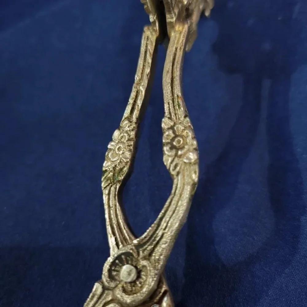 Vintage Italian Fleur de Lis Biscuit or Sugar Tongs